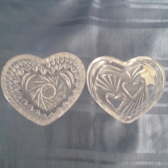 Vintage Anna Hurts Bleikristall Heart Trinket Box - Picture 3 of 5